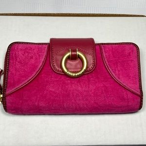 Juicy Couture Y2K Pink Velour Wallet